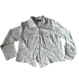 Notations Vintage Floral Button Top